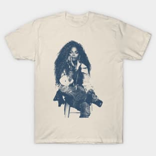 Janet Jackson - Blue Vintage Color T-Shirt